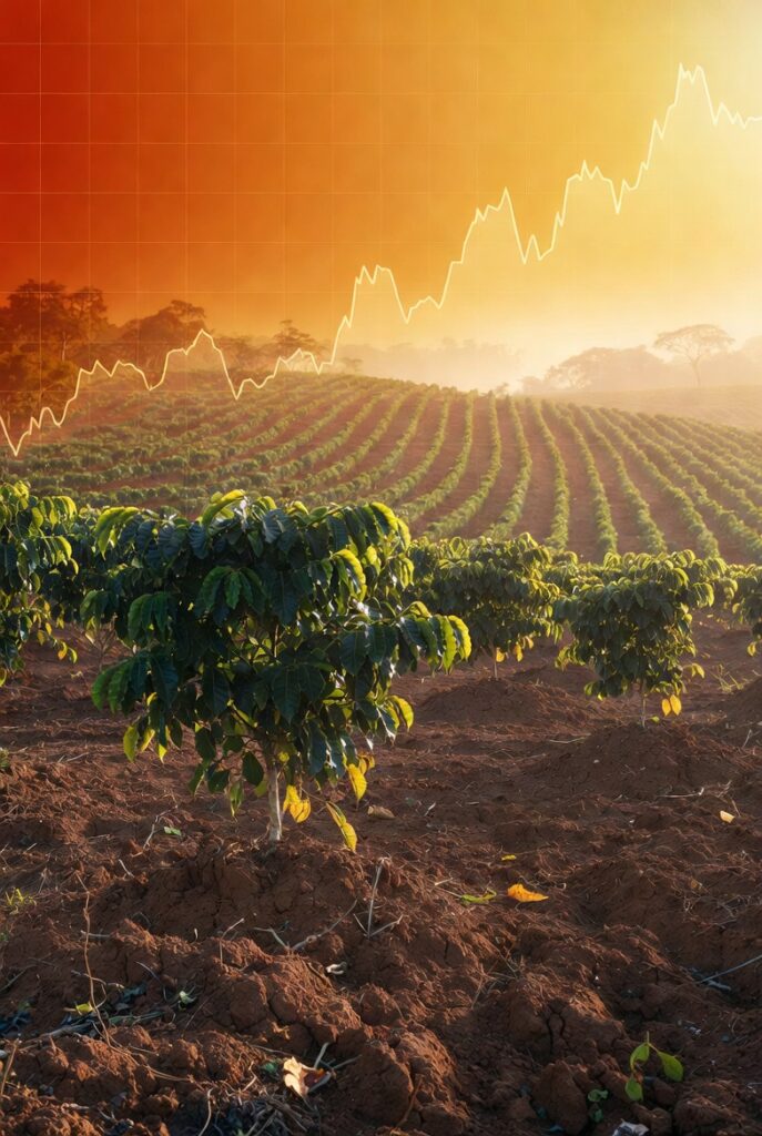 clima café Brasil com risco de seca afetando lavouras em Minas Gerais e Espírito Santo