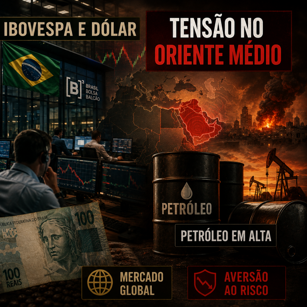 ibovespa e dólar hoje sob impacto da tensão entre EUA e Irã e avanço do petróleo