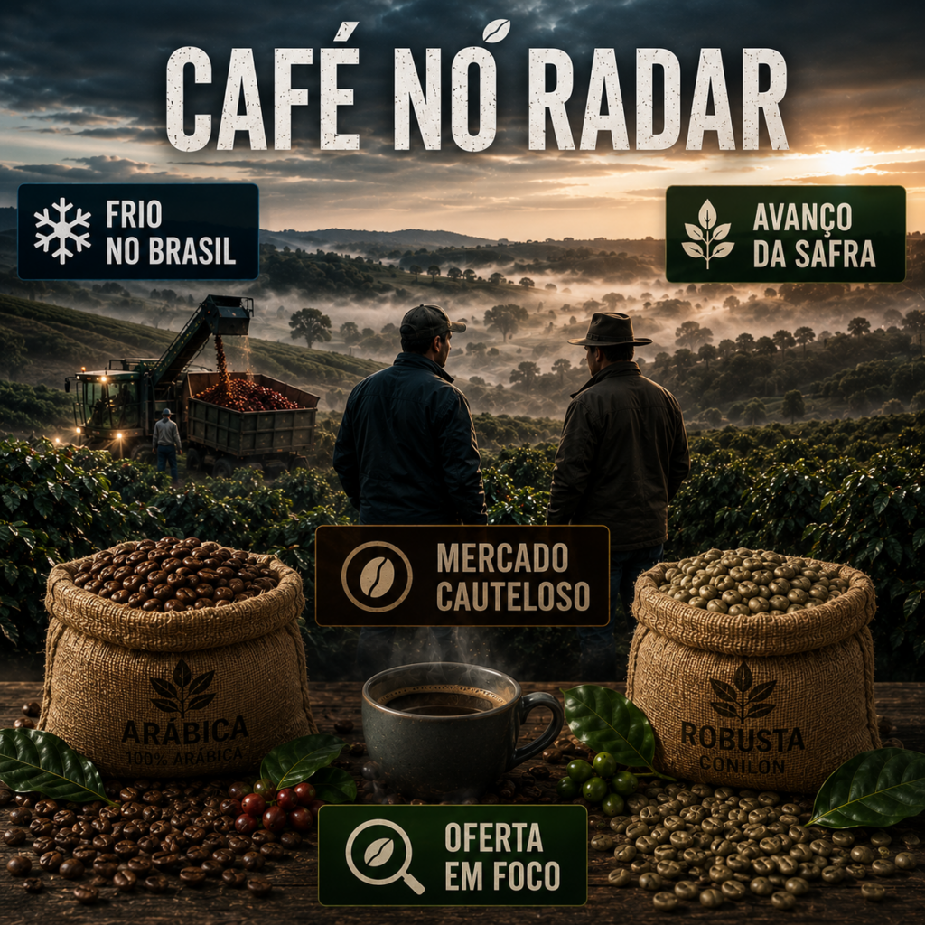 preço do café hoje monitora frio no Brasil e expectativa de maior safra brasileira