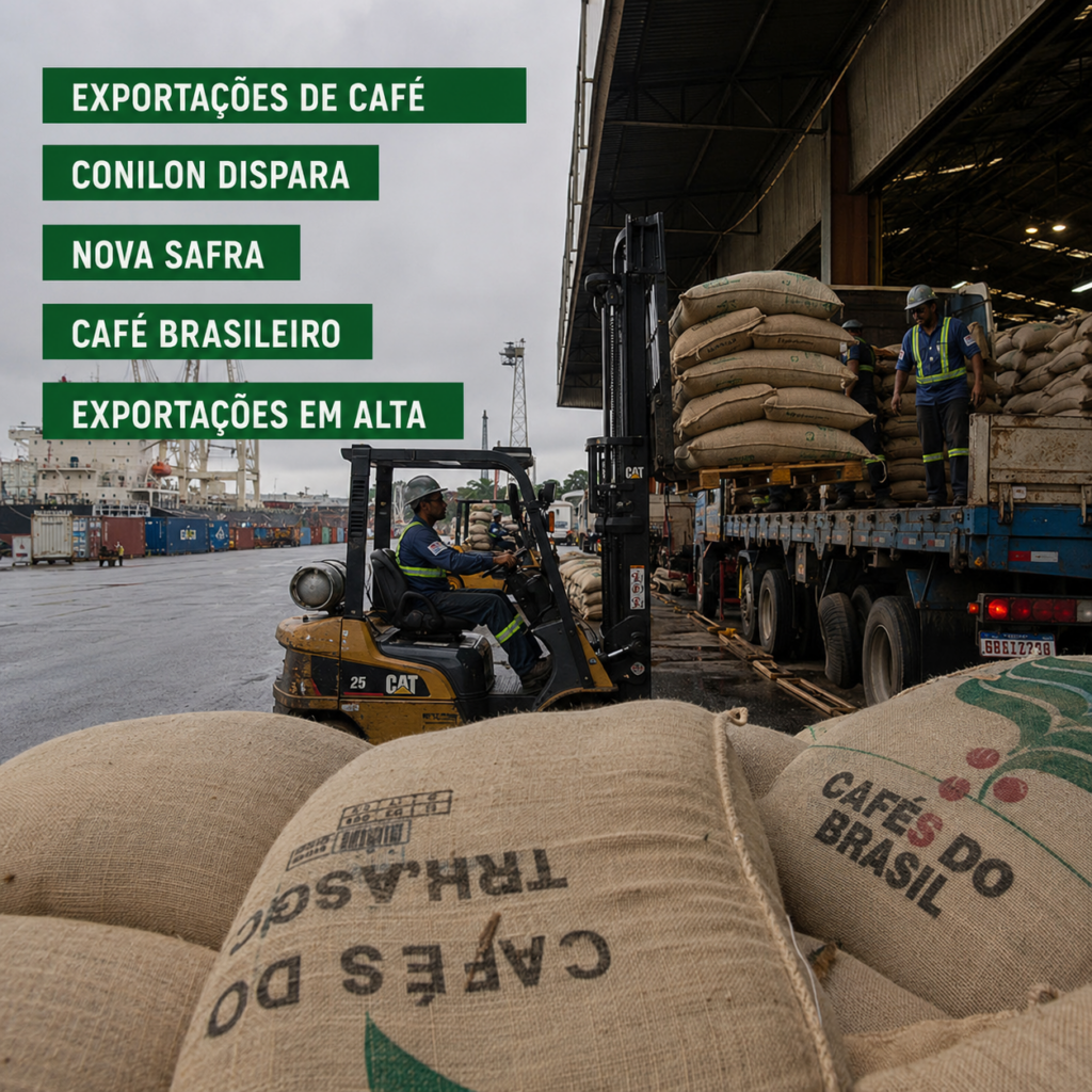 exportações brasileiras de café crescem em abril com avanço do conilon e robusta