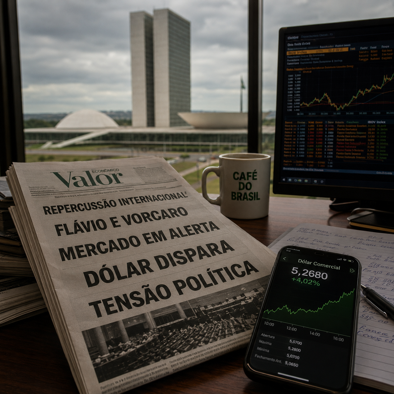 caso Flávio Bolsonaro e Vorcaro repercute na imprensa internacional e movimenta mercado financeiro