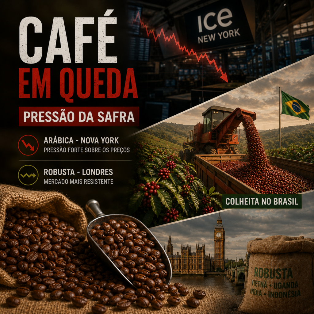 preço do café hoje despenca em Nova York com avanço da colheita no Brasil