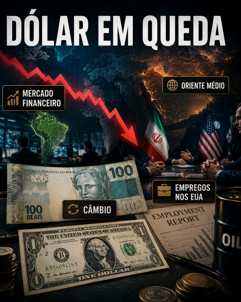 dólar hoje abaixo de 4,90 após dados de emprego dos Estados Unidos