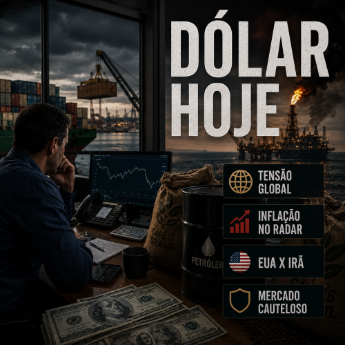 dólar hoje sobe com conflito no Oriente Médio e inflação no radar global
