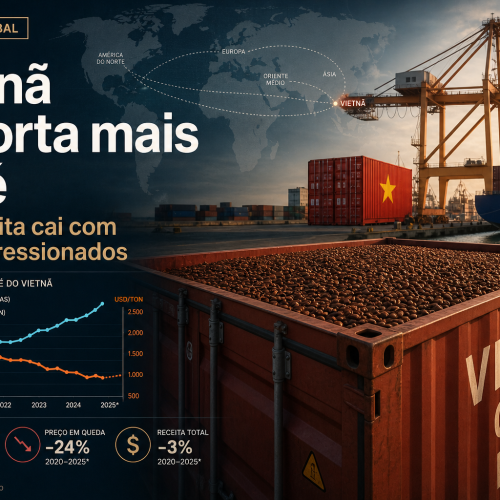 exportação de café Vietnã em alta com impacto negativo na receita global